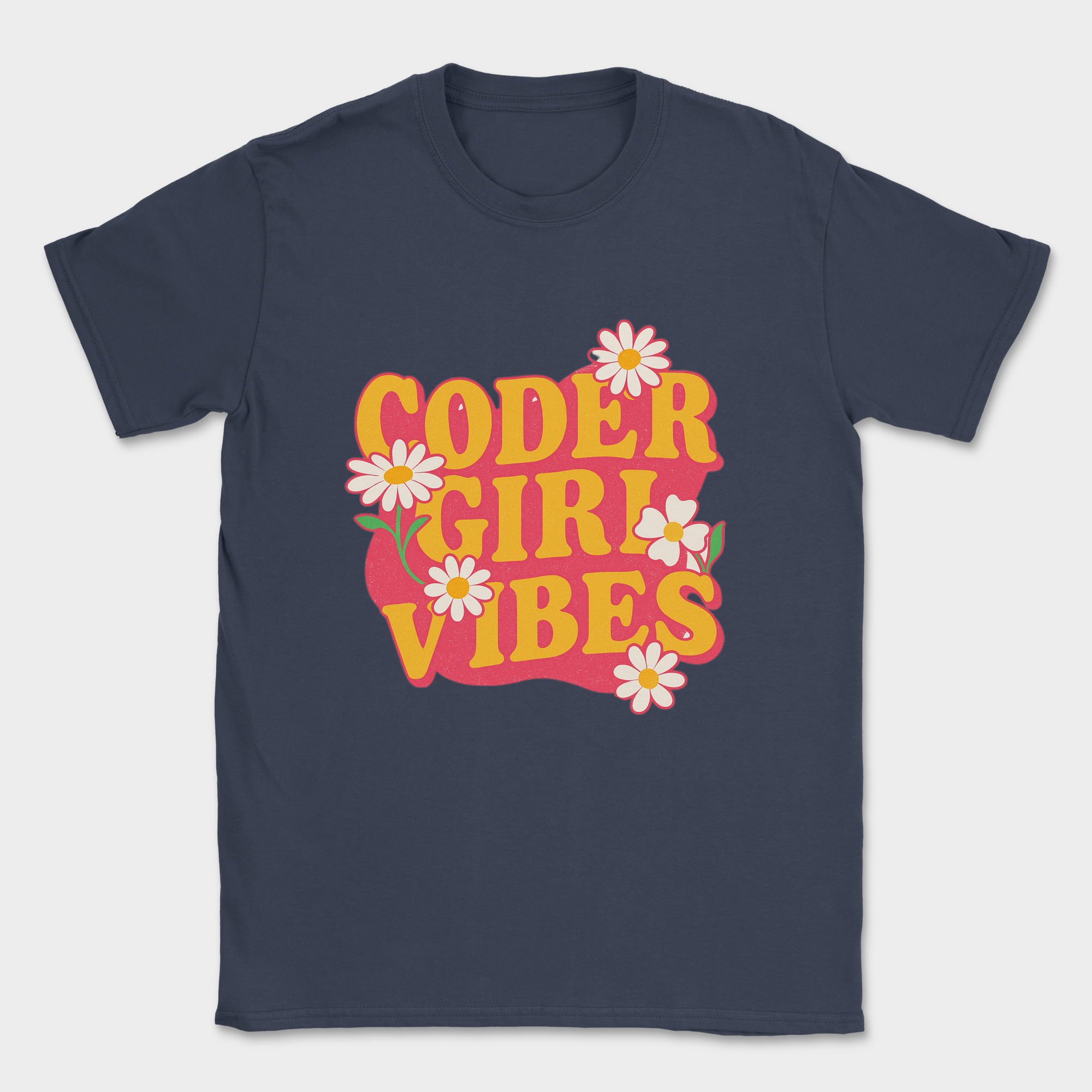 Coder girl vibes shirt — Navy