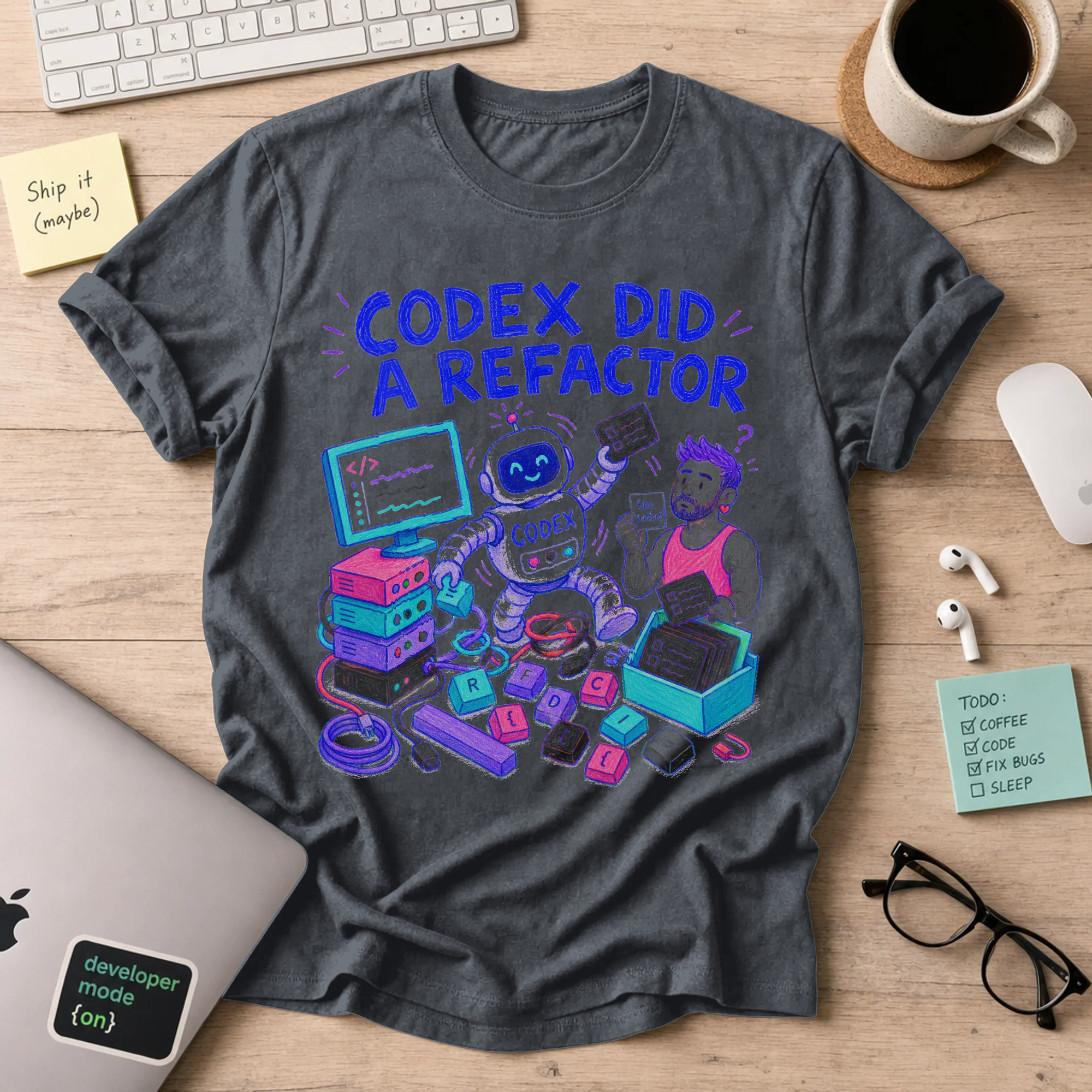 Codex Did a Refactor Shirt — Dark Heather