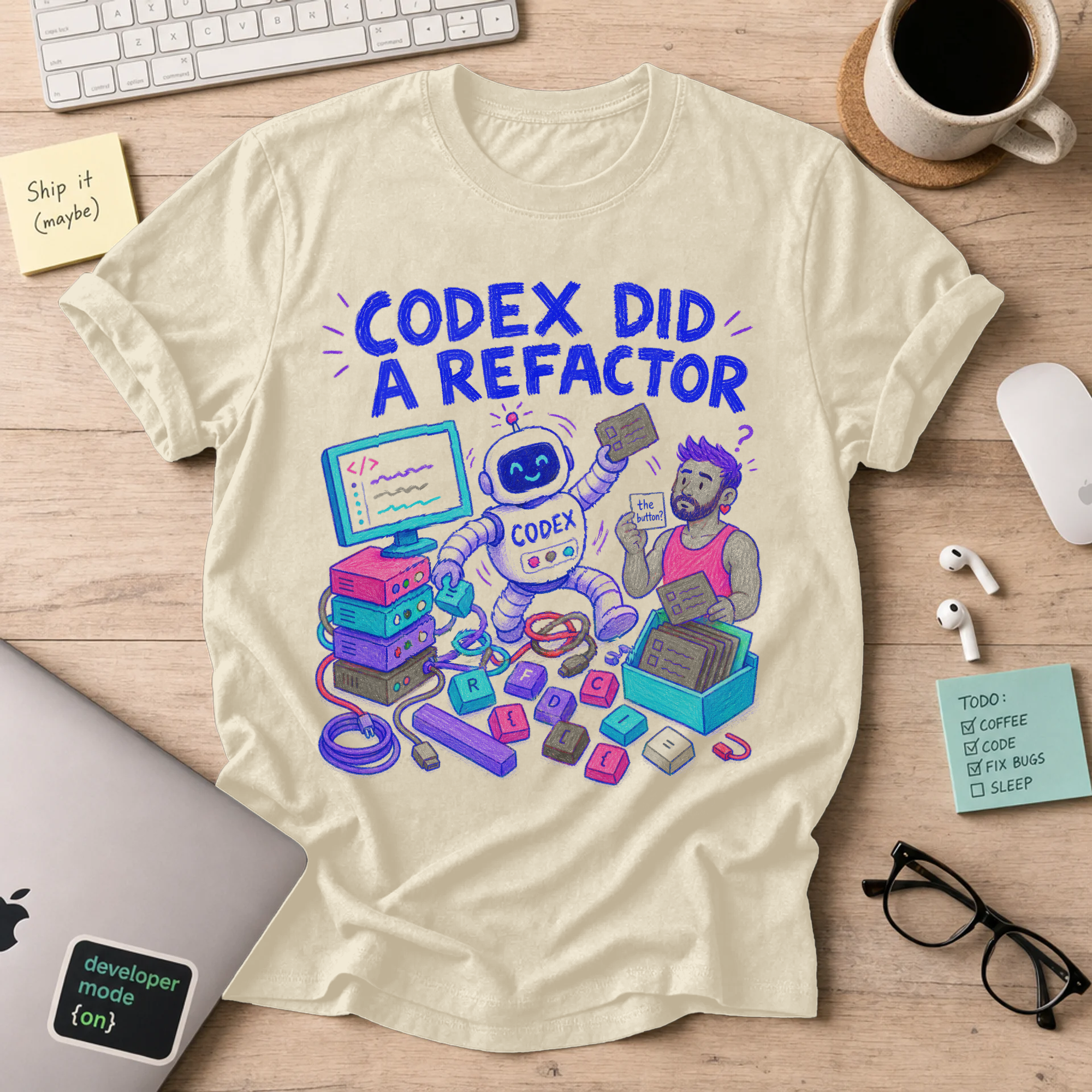 Codex Did a Refactor Shirt — Natural