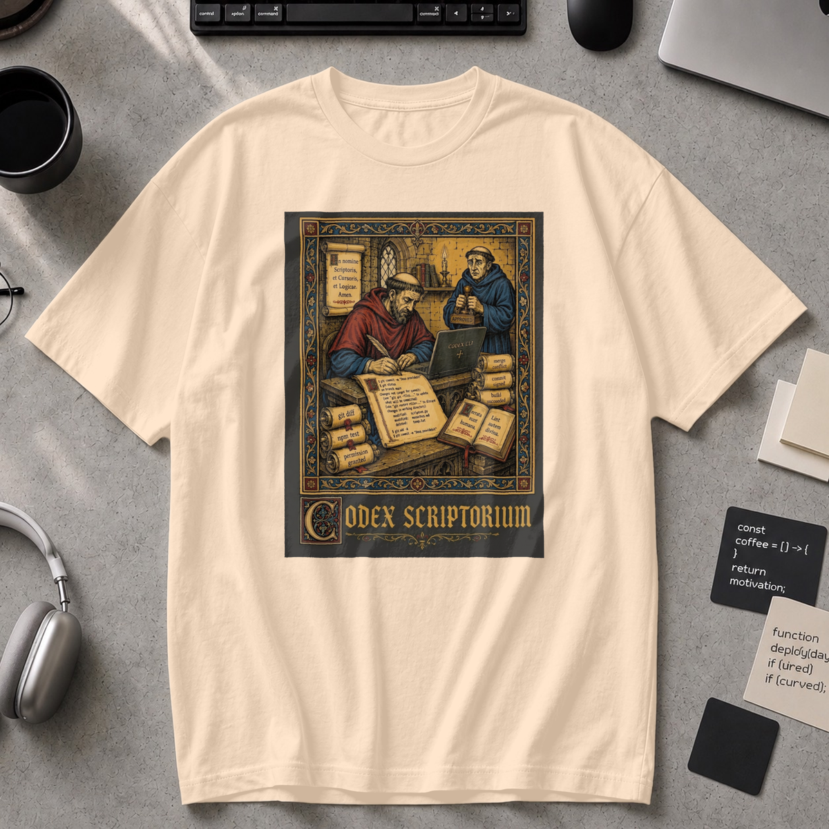 Codex Scriptorium Premium Shirt - Ivory
