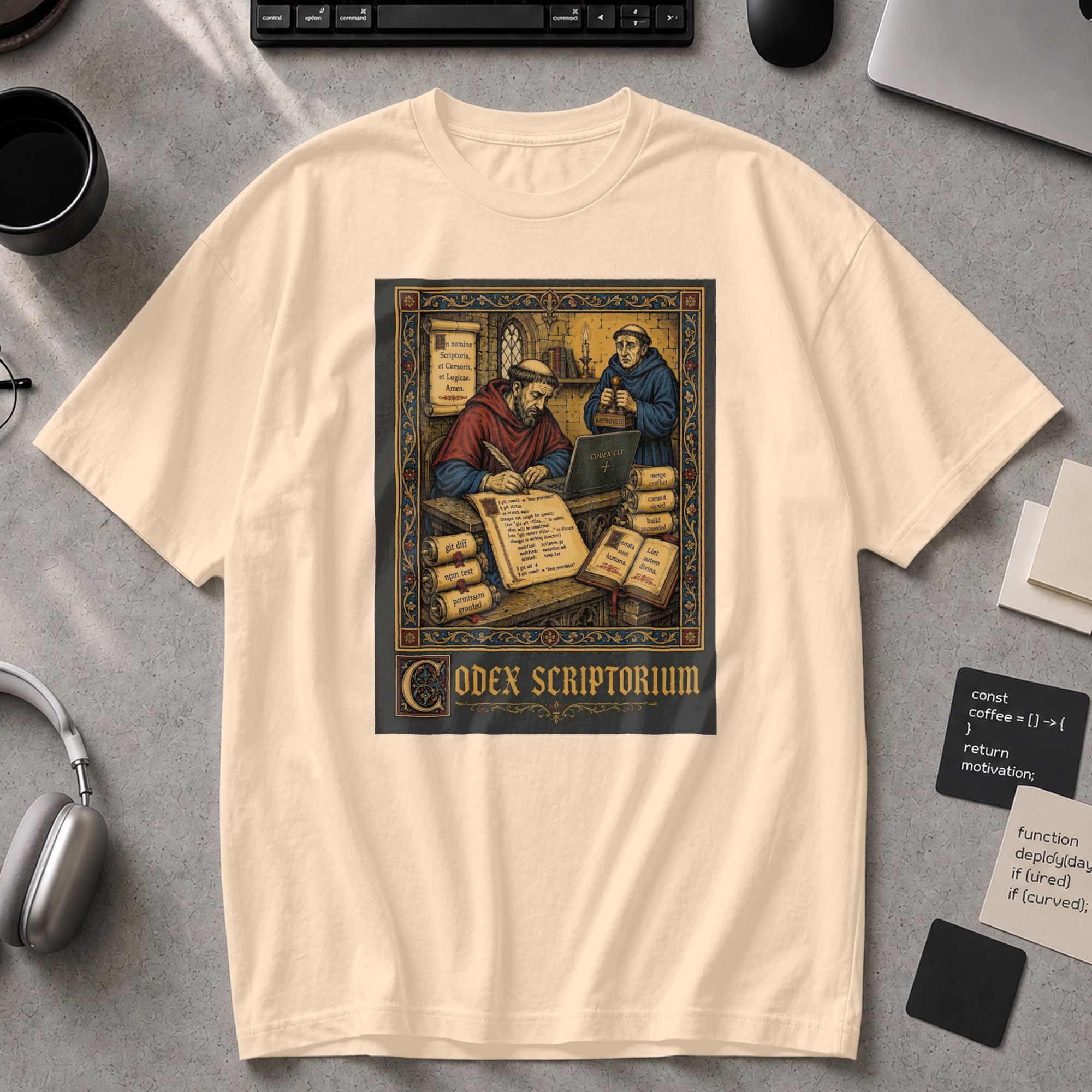 Codex Scriptorium Premium Shirt - Ivory