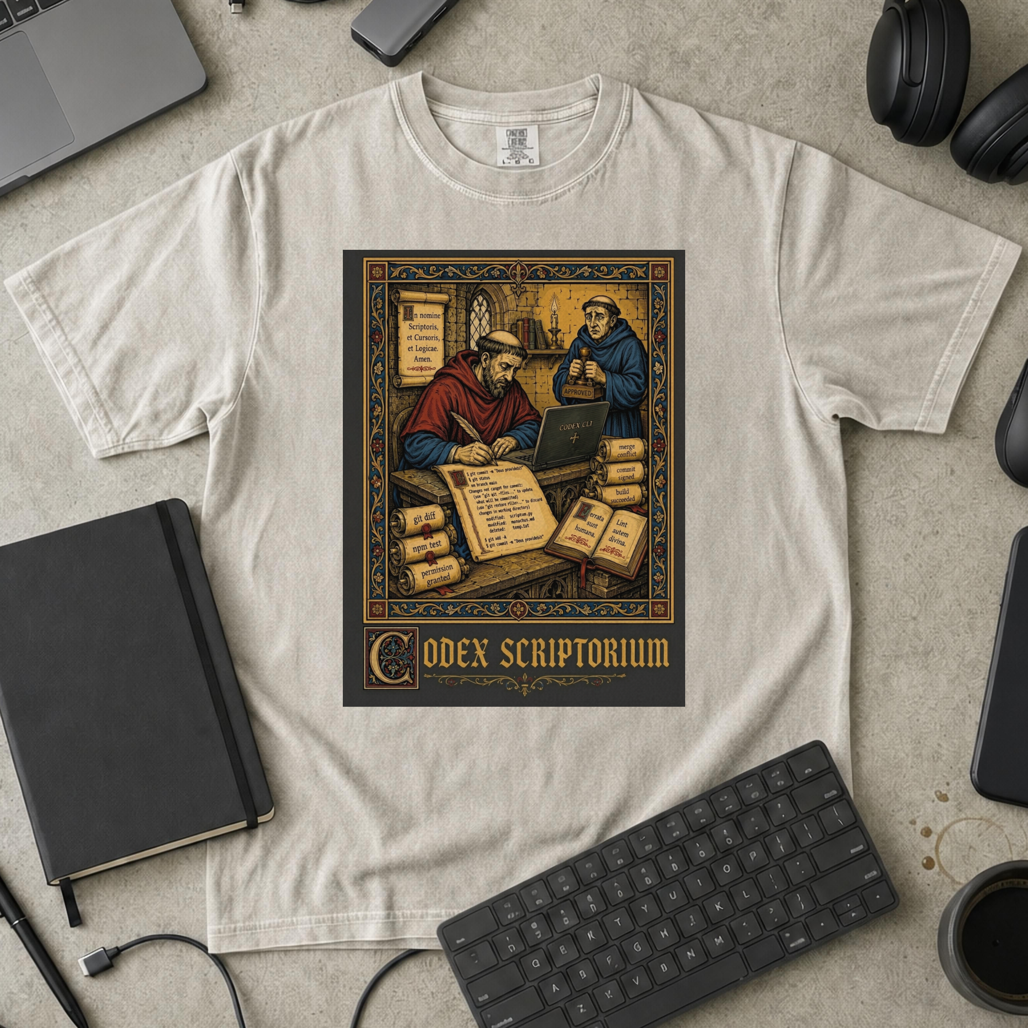 Codex Scriptorium Premium Shirt — ivory Premium Shirt mock-up