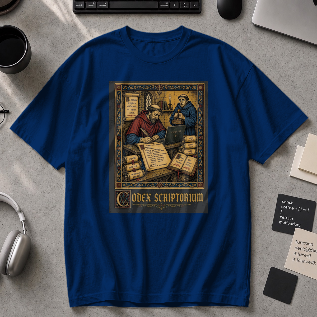 Codex Scriptorium Premium Shirt - True Navy