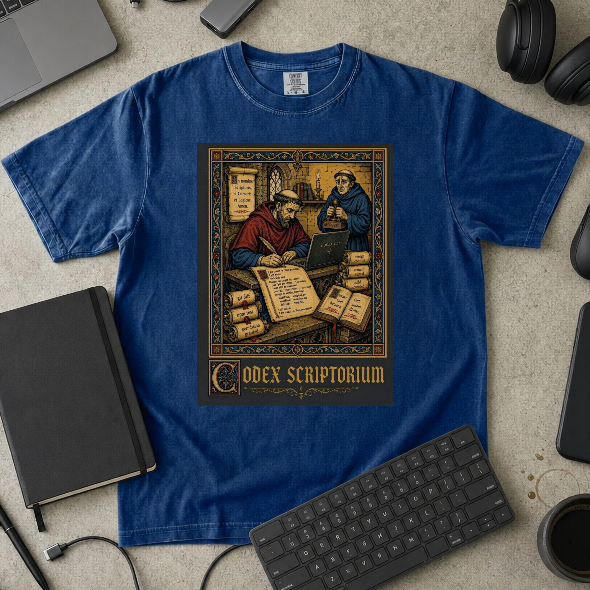 Codex Scriptorium Premium Shirt — true navy Premium Shirt mock-up