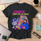 Codex: Tiny Fix, 47 Files Shirt — Black