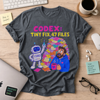 Codex: Tiny Fix, 47 Files Shirt — Dark Heather