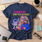Codex: Tiny Fix, 47 Files Shirt — Navy