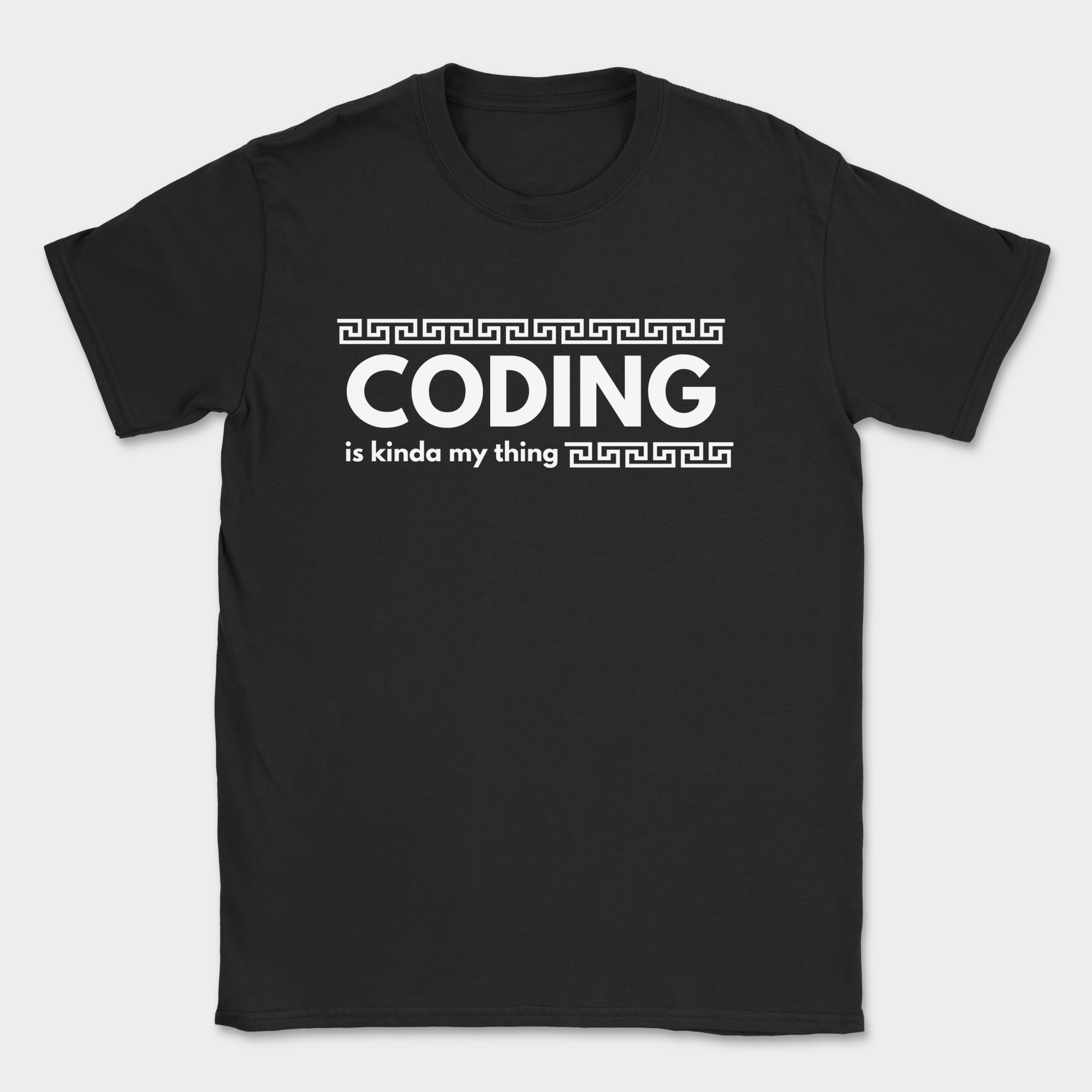 coding is kinda my thing shirt — Black