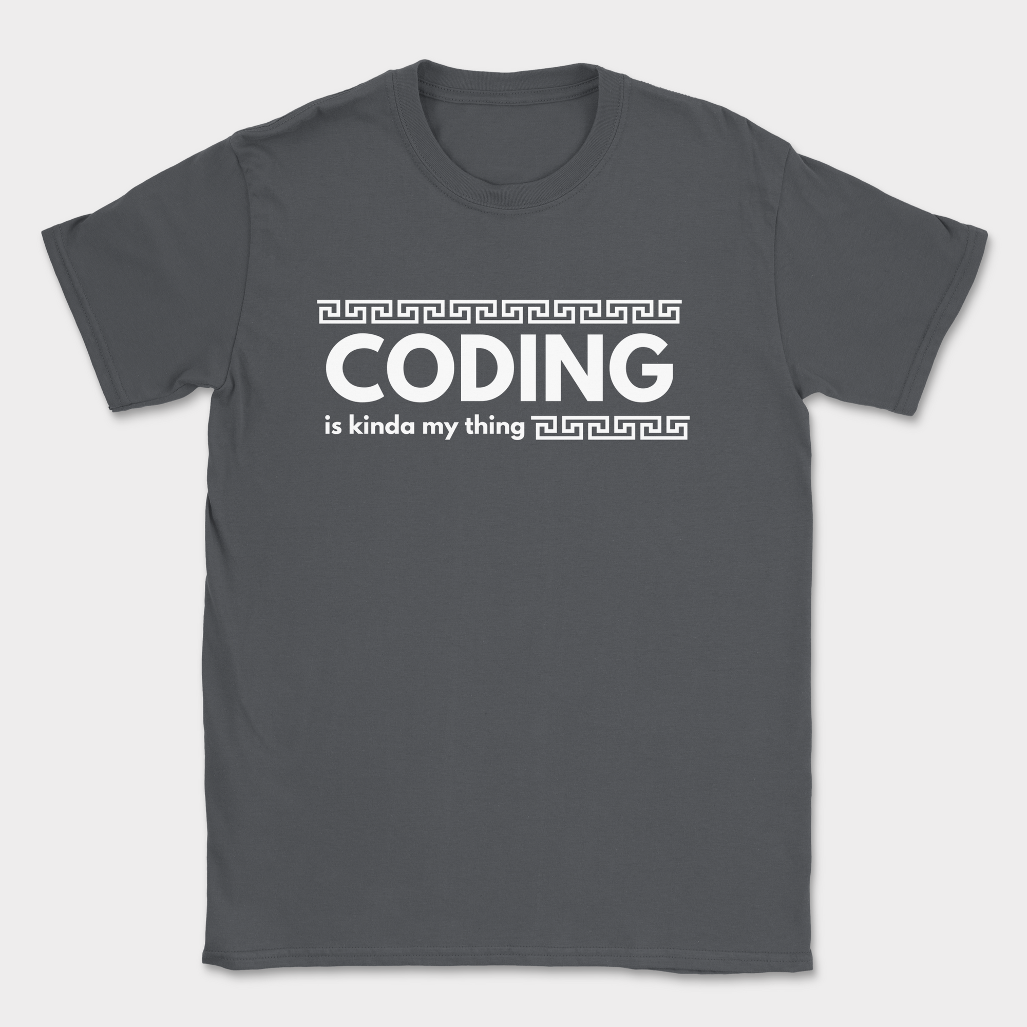 coding is kinda my thing shirt — Dark Heather Grey