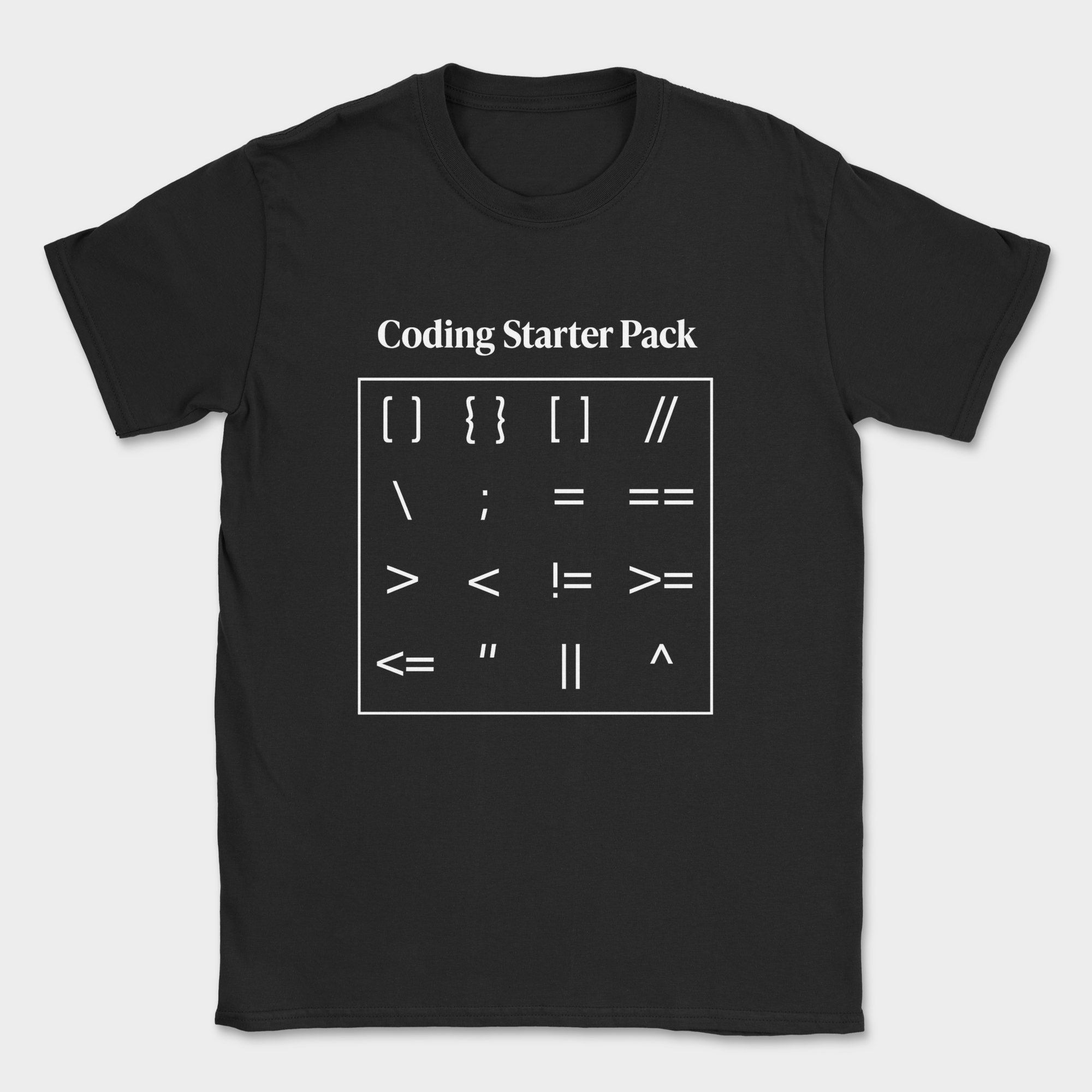 coding starter pack shirt — Black
