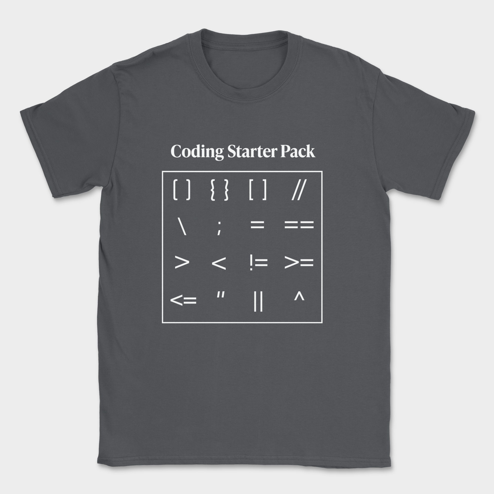 coding starter pack shirt — Dark Heather Grey