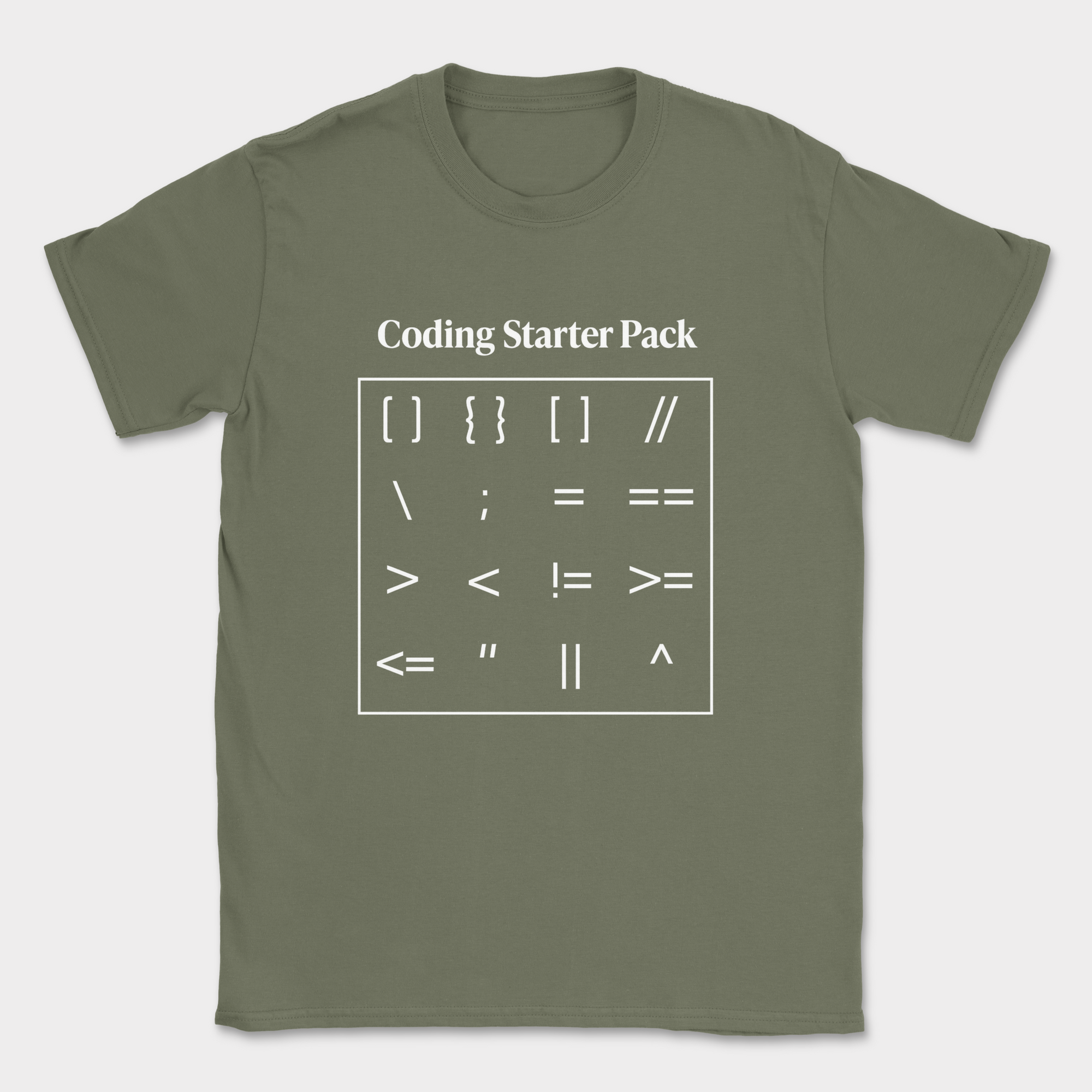 coding starter pack shirt — Military Green