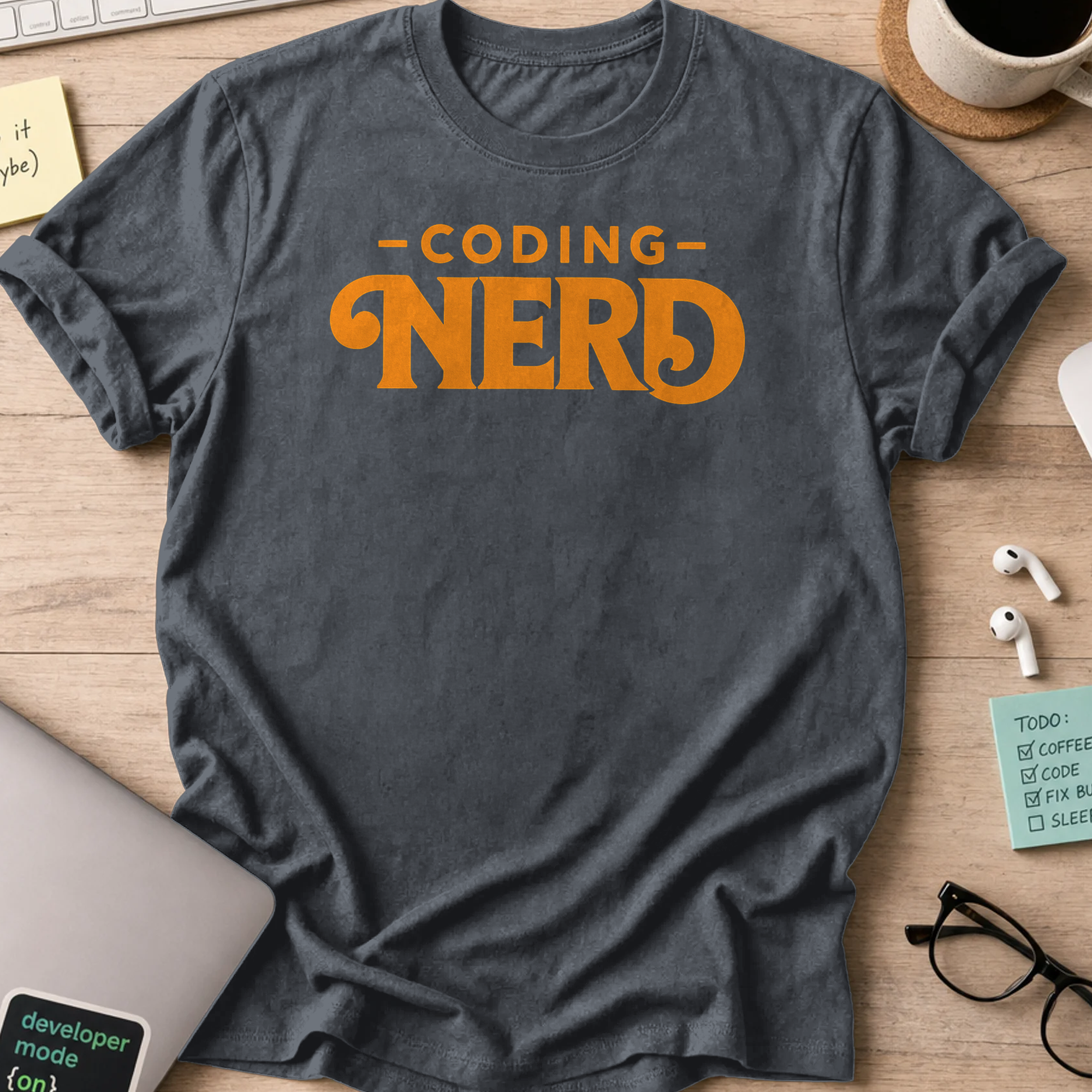 coding nerd shirt - Dark Heather