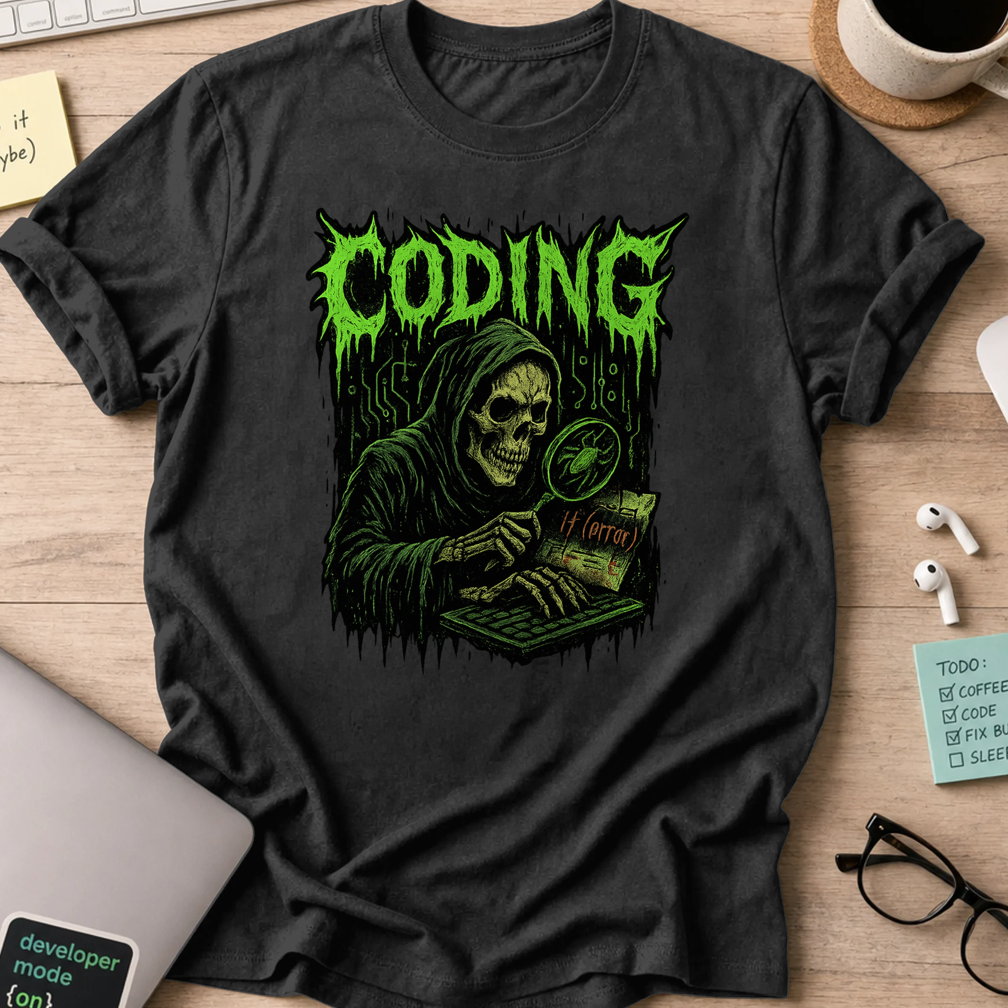 Coding Skull shirt - Black