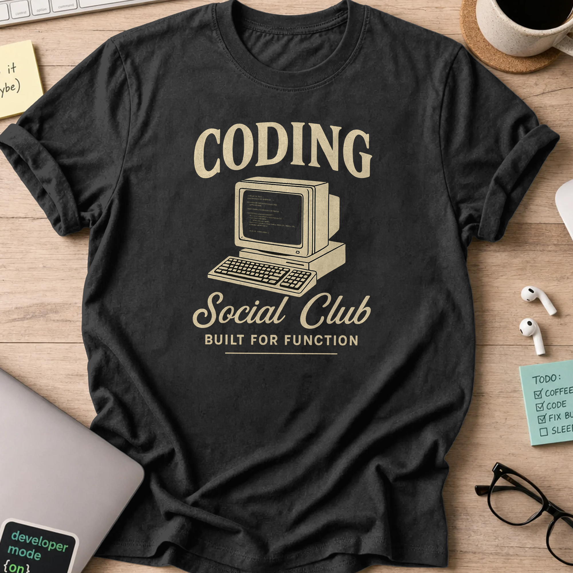 coding social club shirt - Black