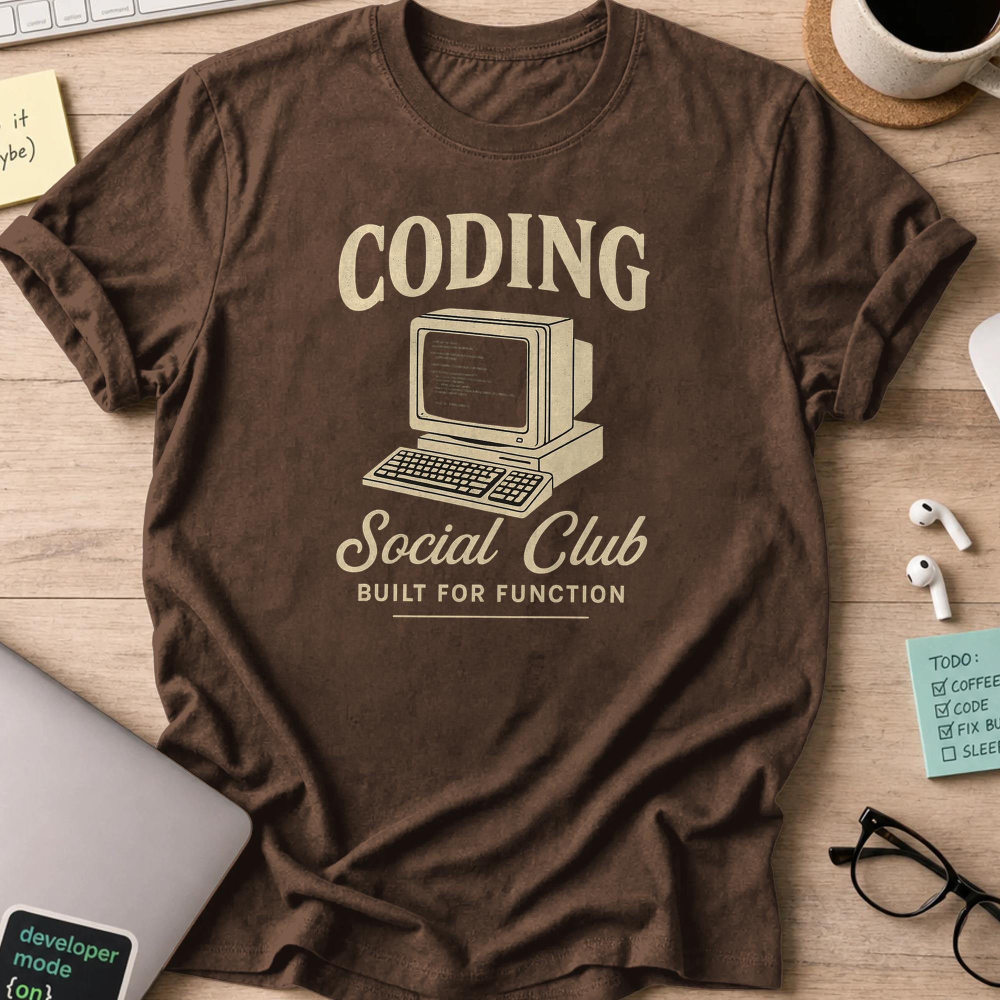 coding social club shirt - Dark Chocolate