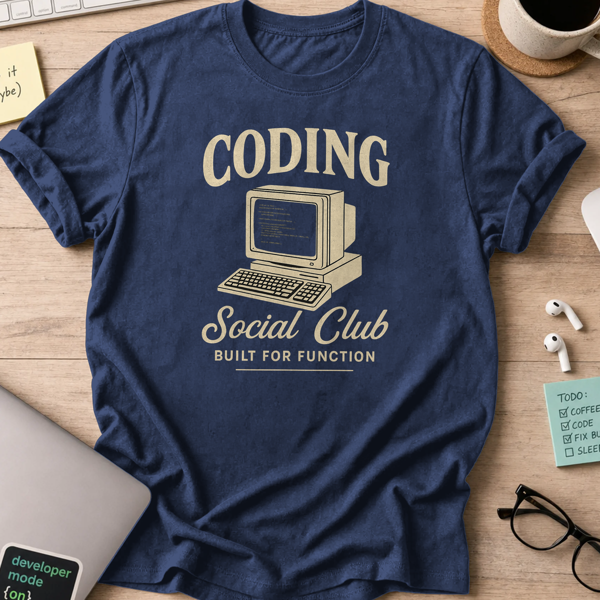 coding social club shirt - Navy