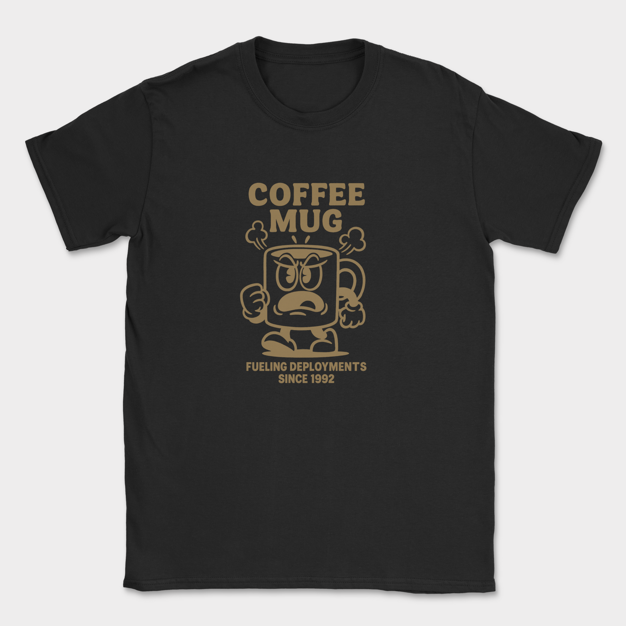 coffee mug fueling deployments since 1992 shirt — Black