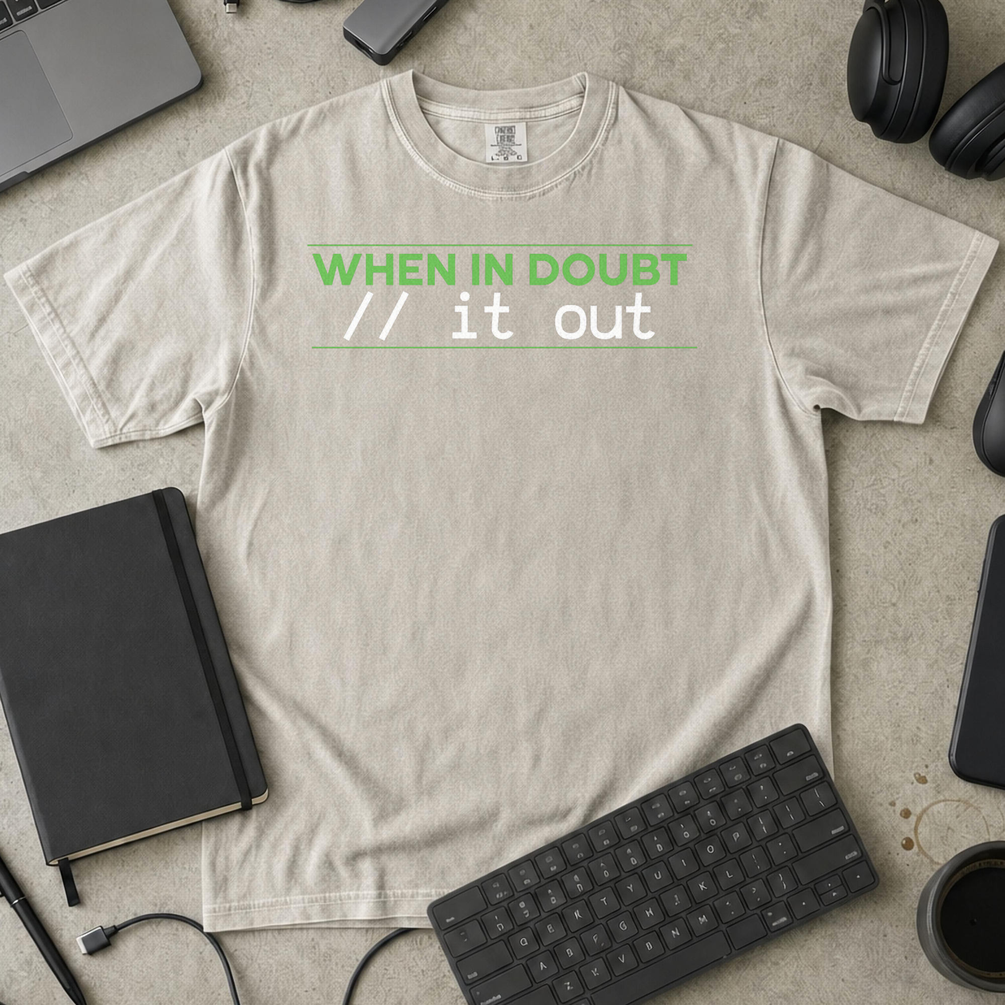 comment it out Premium Shirt — ivory Premium Shirt mock-up