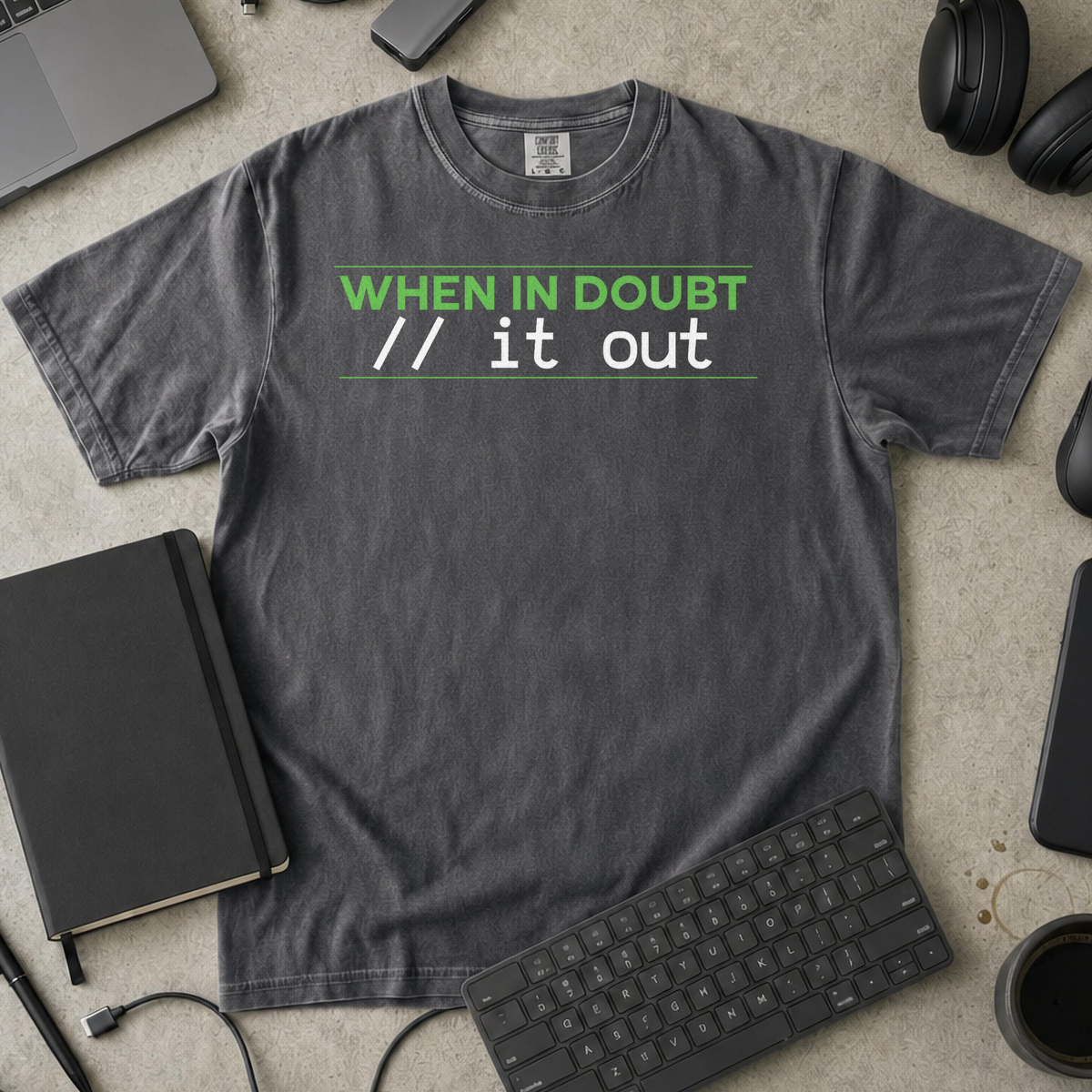 comment it out Premium Shirt — pepper Premium Shirt mock-up