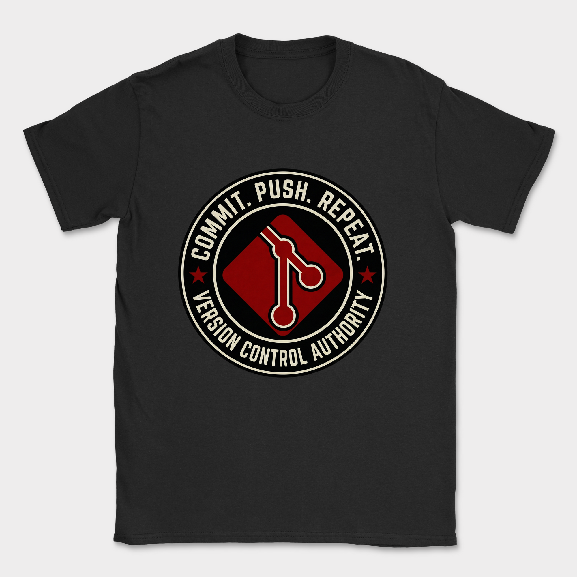 commit push repeat shirt — Black