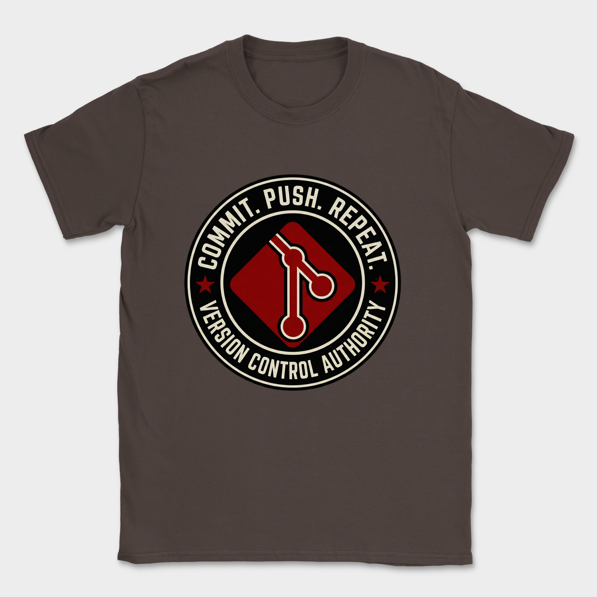 commit push repeat shirt — Dark Chocolate