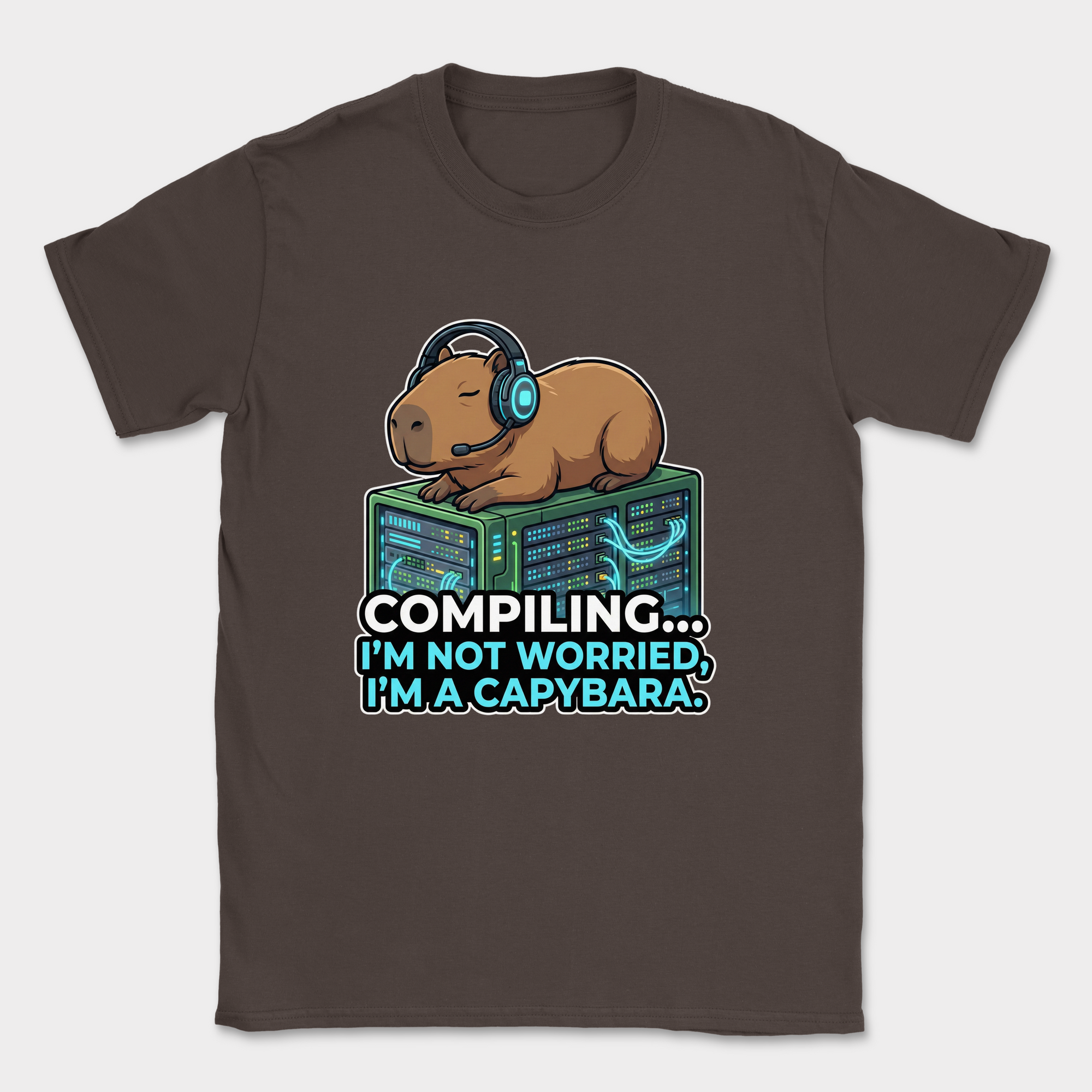 compiling im a capybara shirt — Dark Chocolate