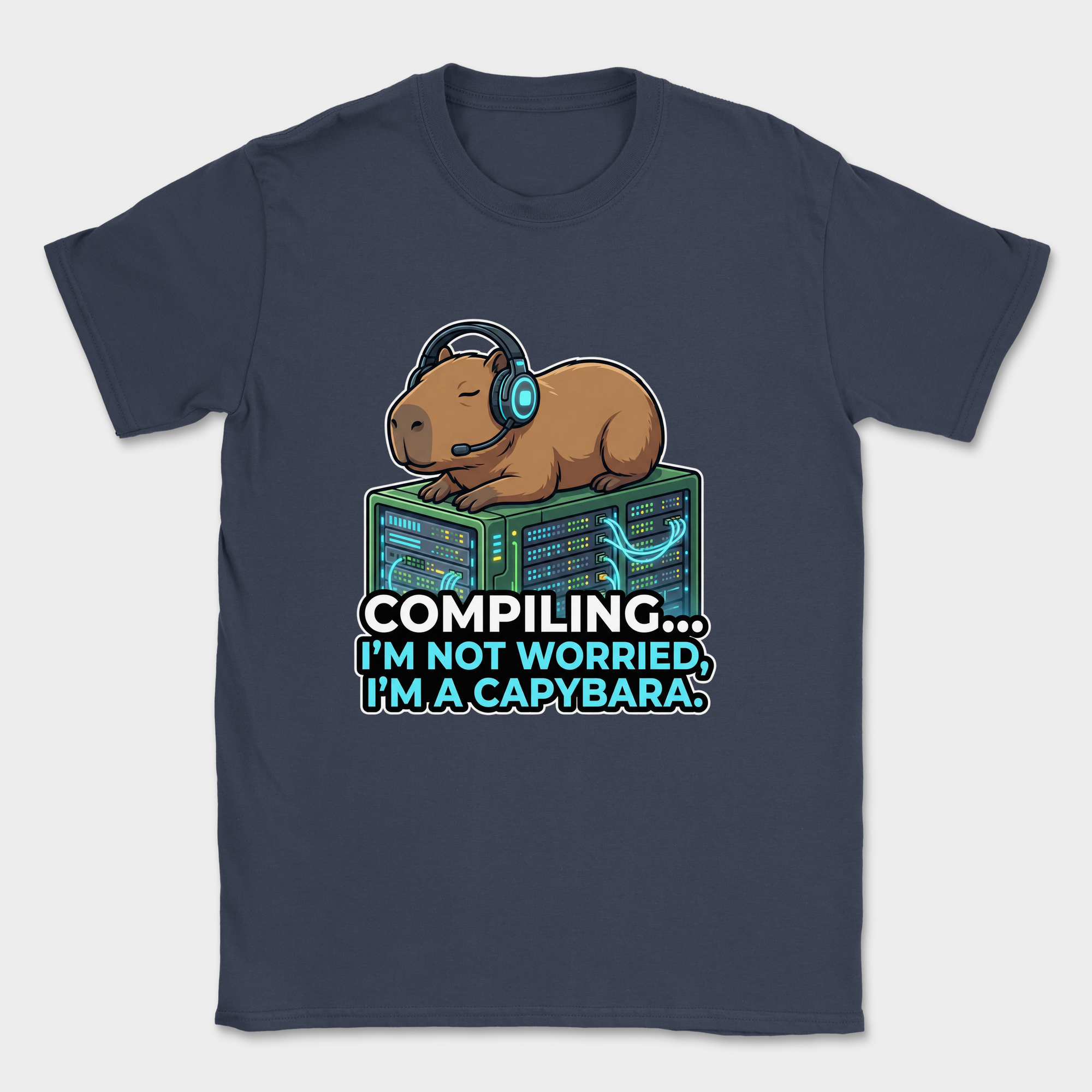 compiling im a capybara shirt — Navy