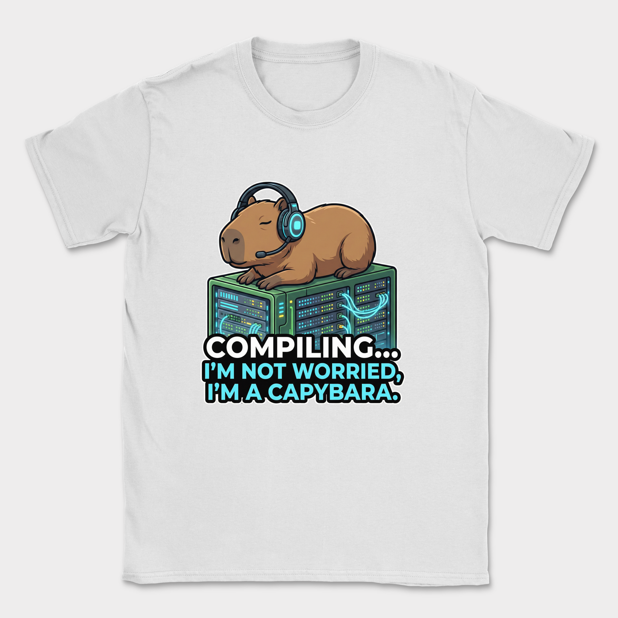 compiling im a capybara shirt — White