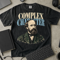 Complex Character Shirt — Black Comfort Colors 1717 flat lay