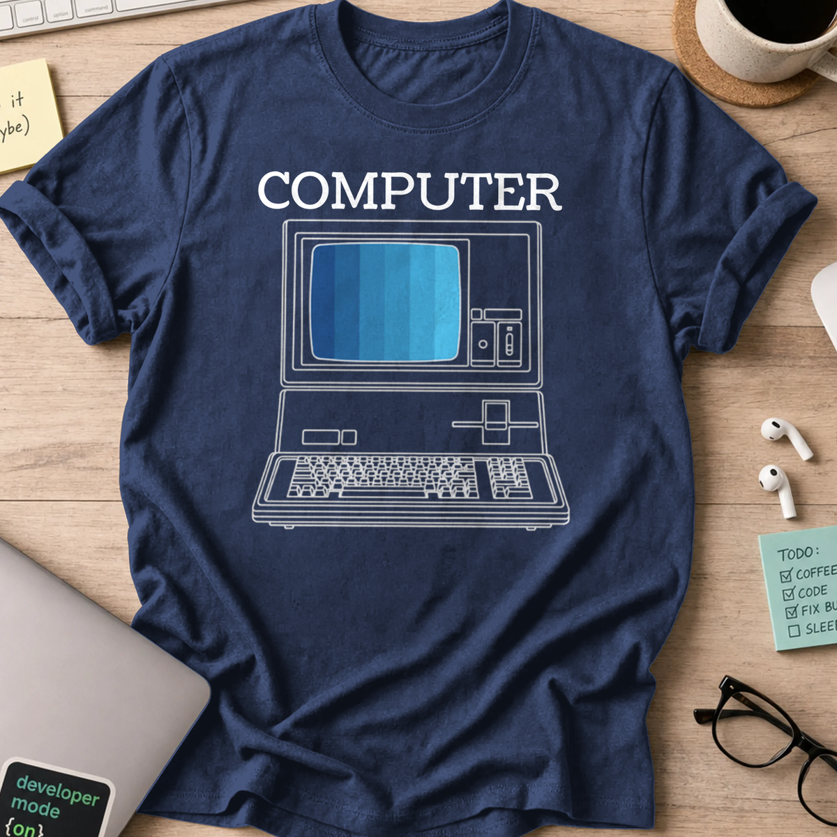 computer shirt - Navy