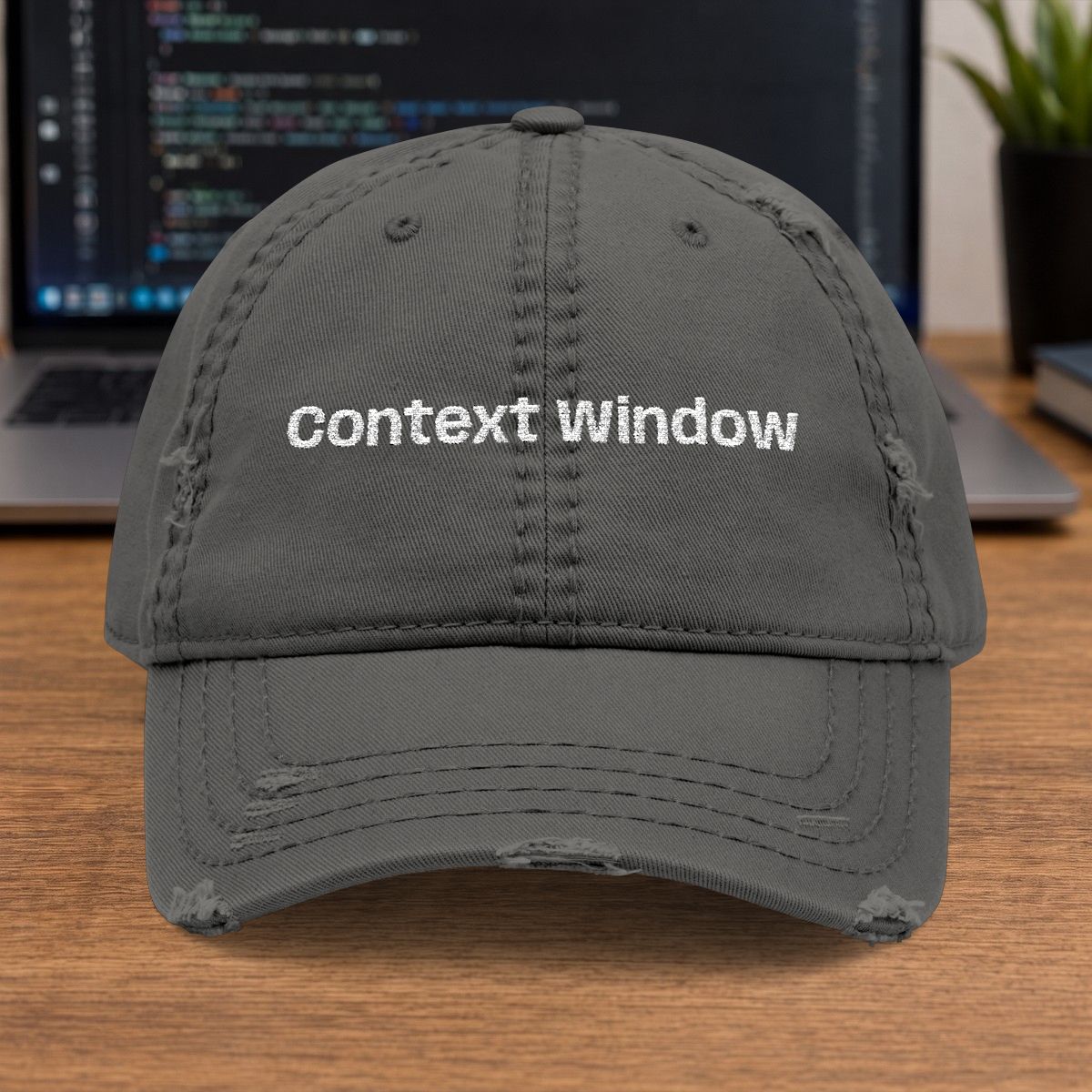 Context Window Embroidered Cap