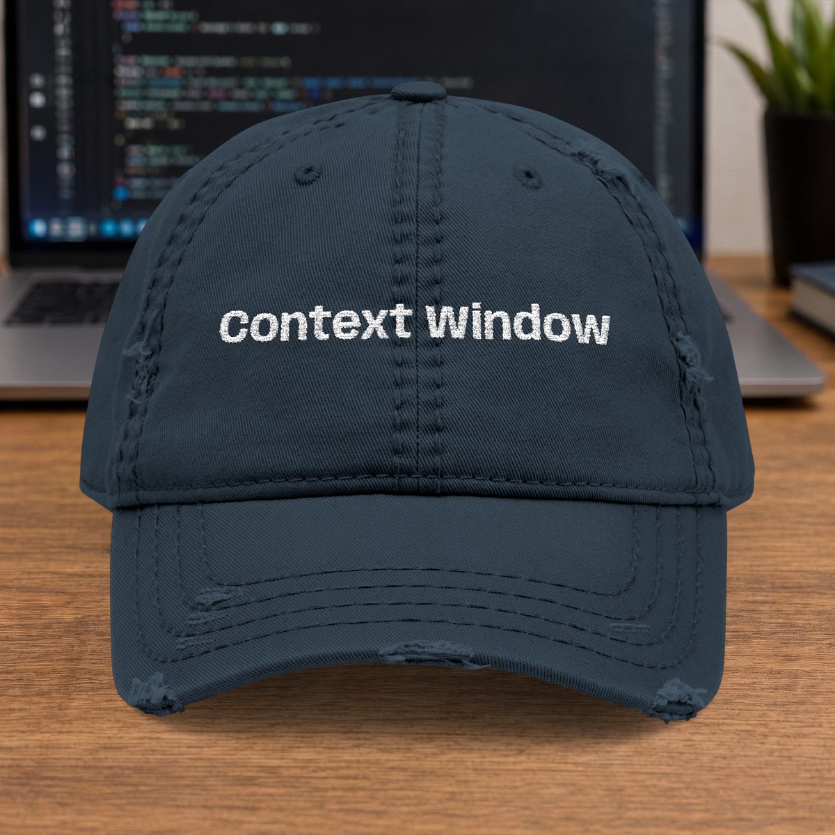 Context Window Embroidered Cap