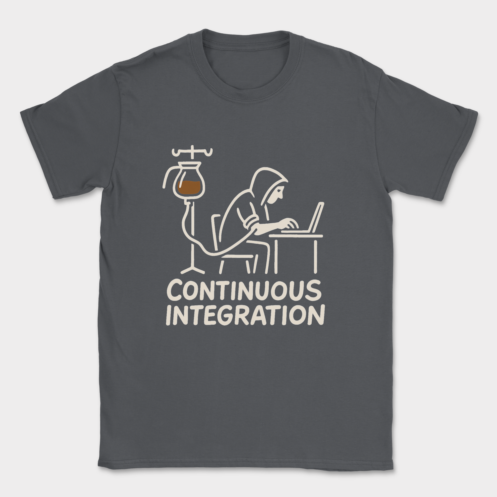 continuous integration shirt — Dark Heather Grey
