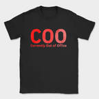 COO currently out of office shirt — Black