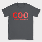 COO currently out of office shirt — Dark Heather Grey