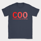 COO currently out of office shirt — Navy
