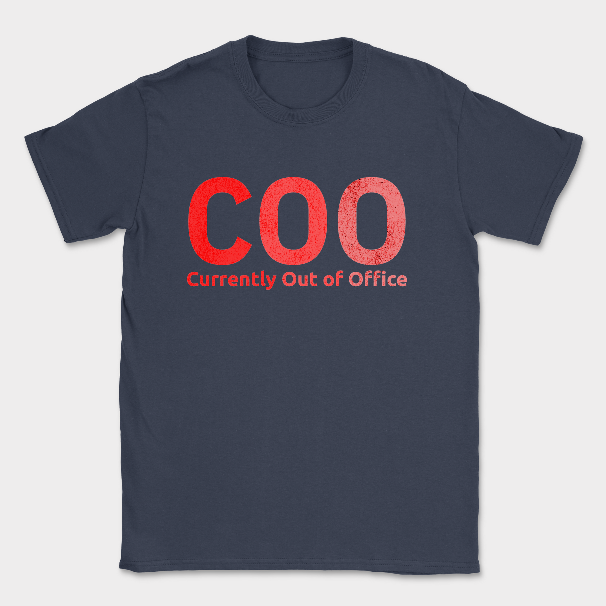 COO currently out of office shirt — Navy
