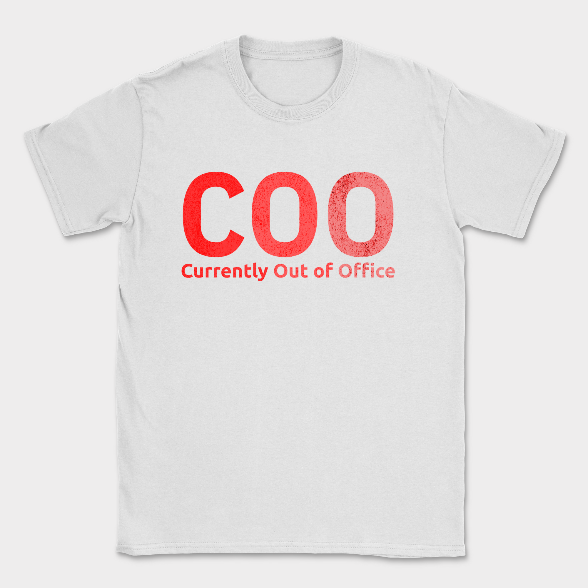 COO currently out of office shirt — White