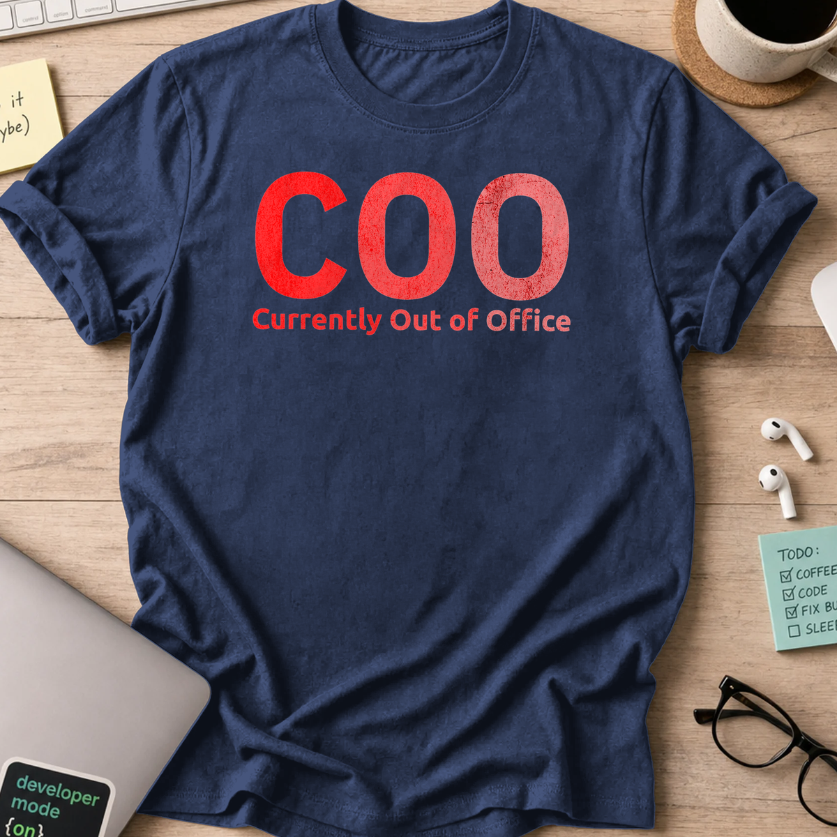COO currently out of office shirt - Navy
