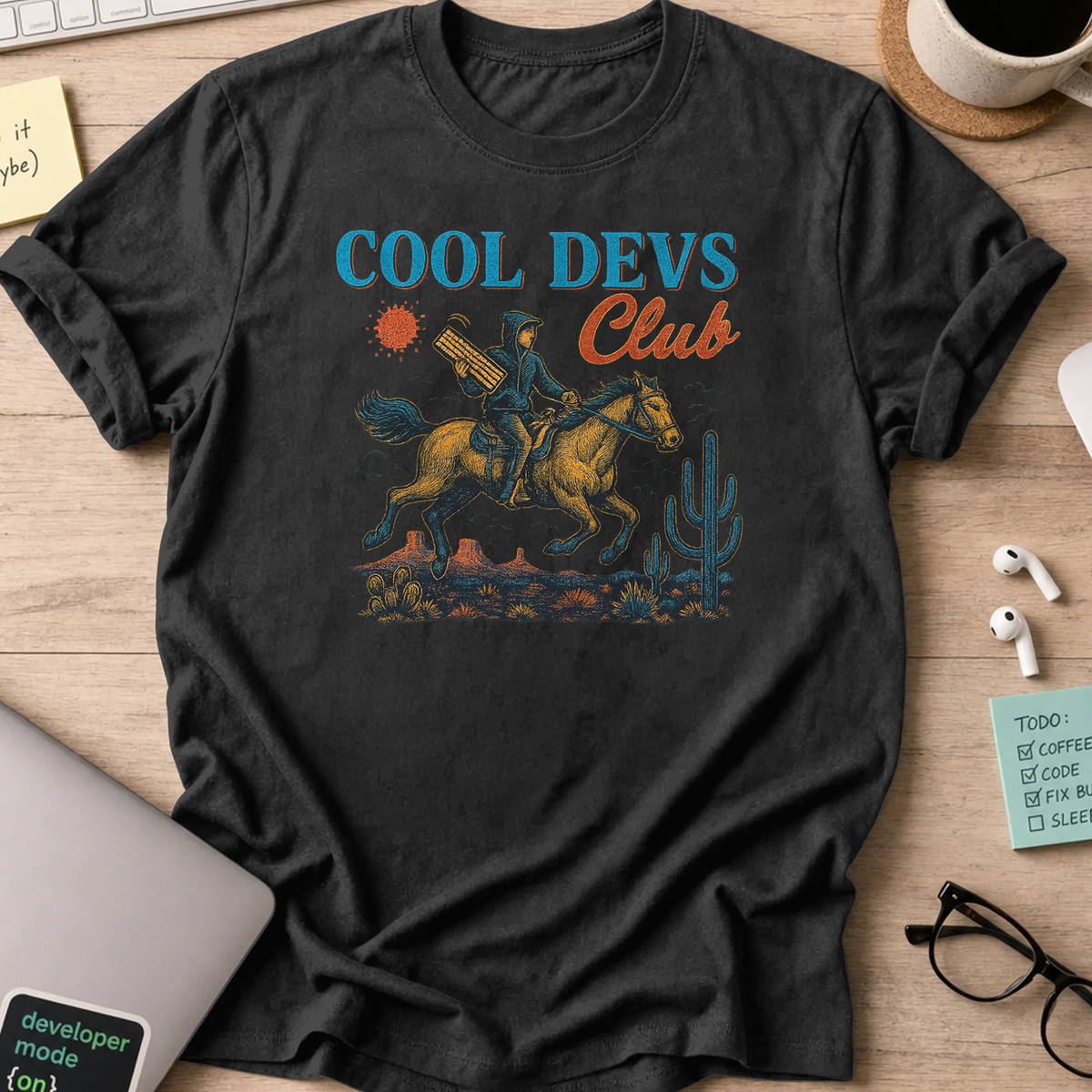 cool dev club shirt - Black