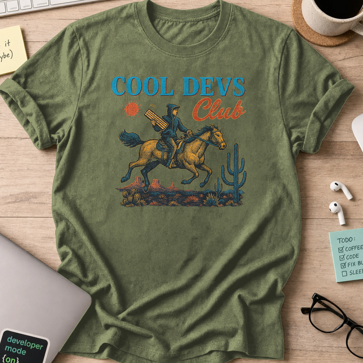 cool dev club shirt - Military Green