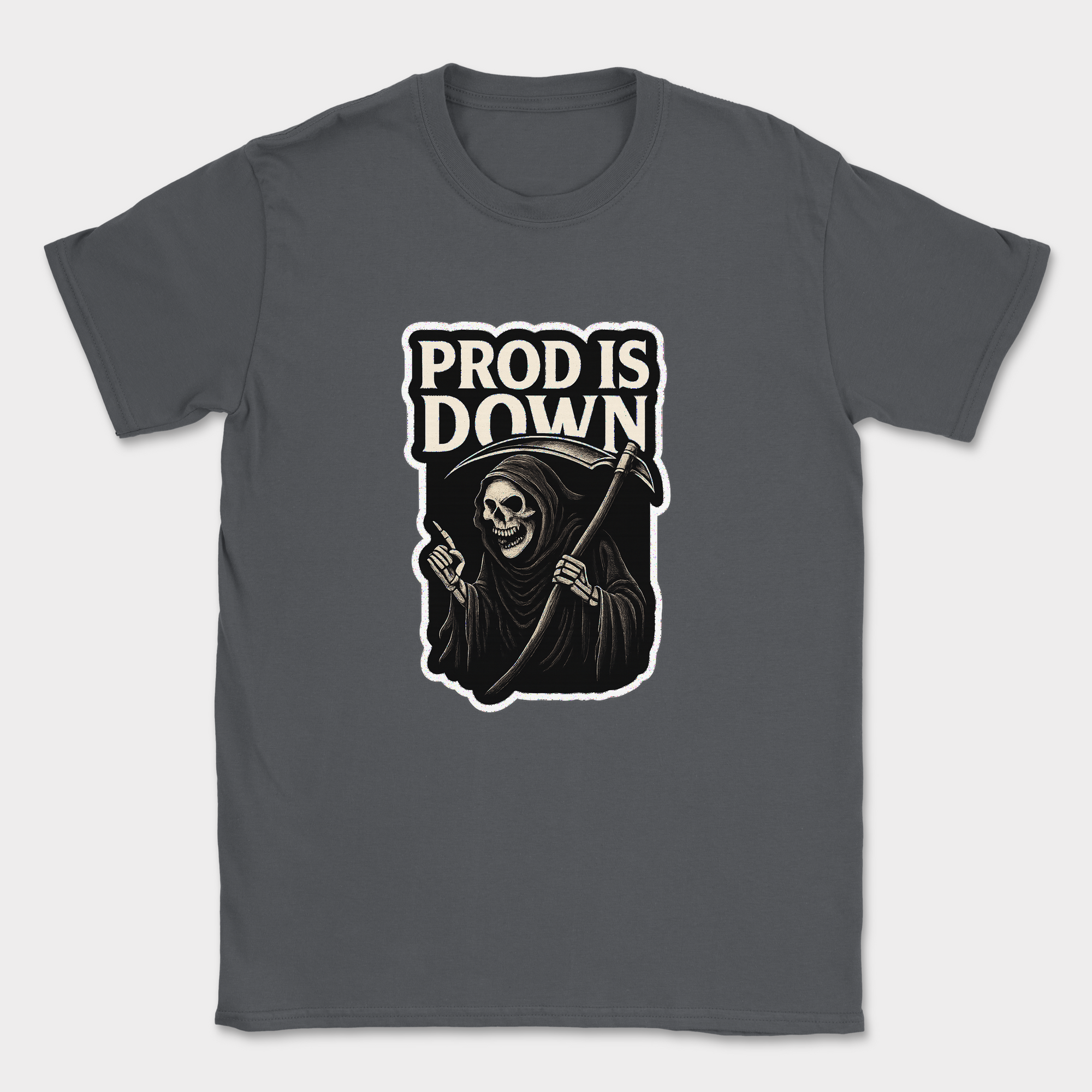 Prod is Down shirt — Dark Heather Grey