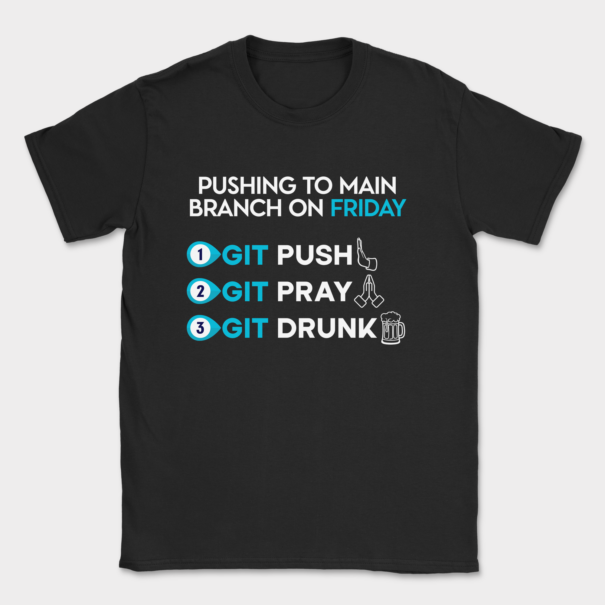 pushing to main branch on friday shirt — Black