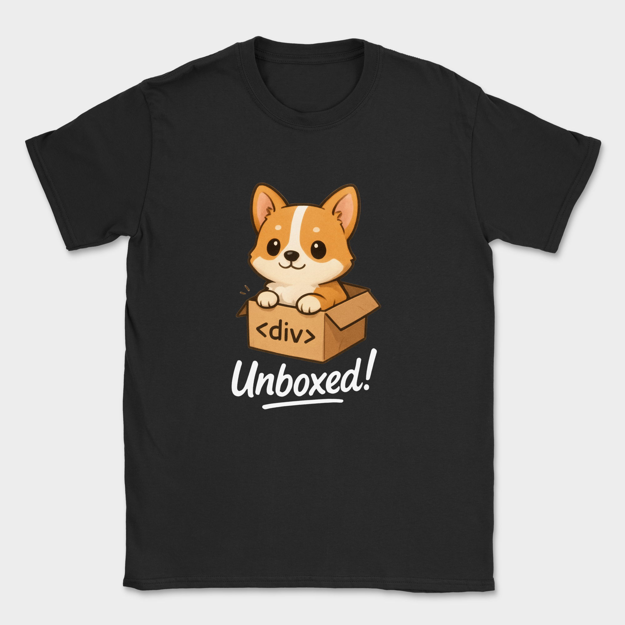 corgi unboxed shirt — Black