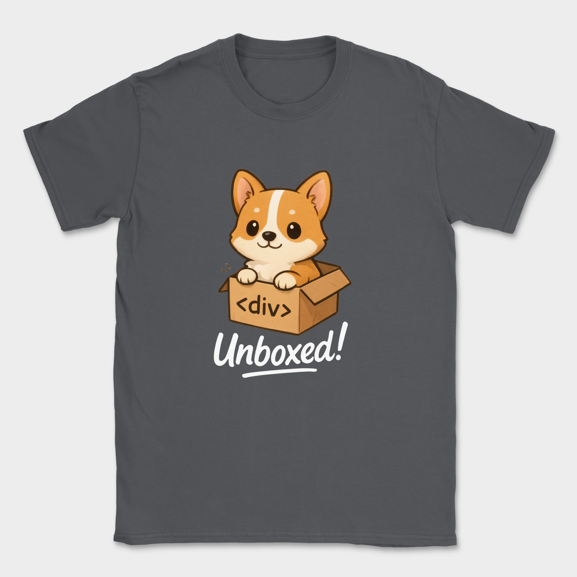 corgi unboxed shirt — Dark Heather Grey