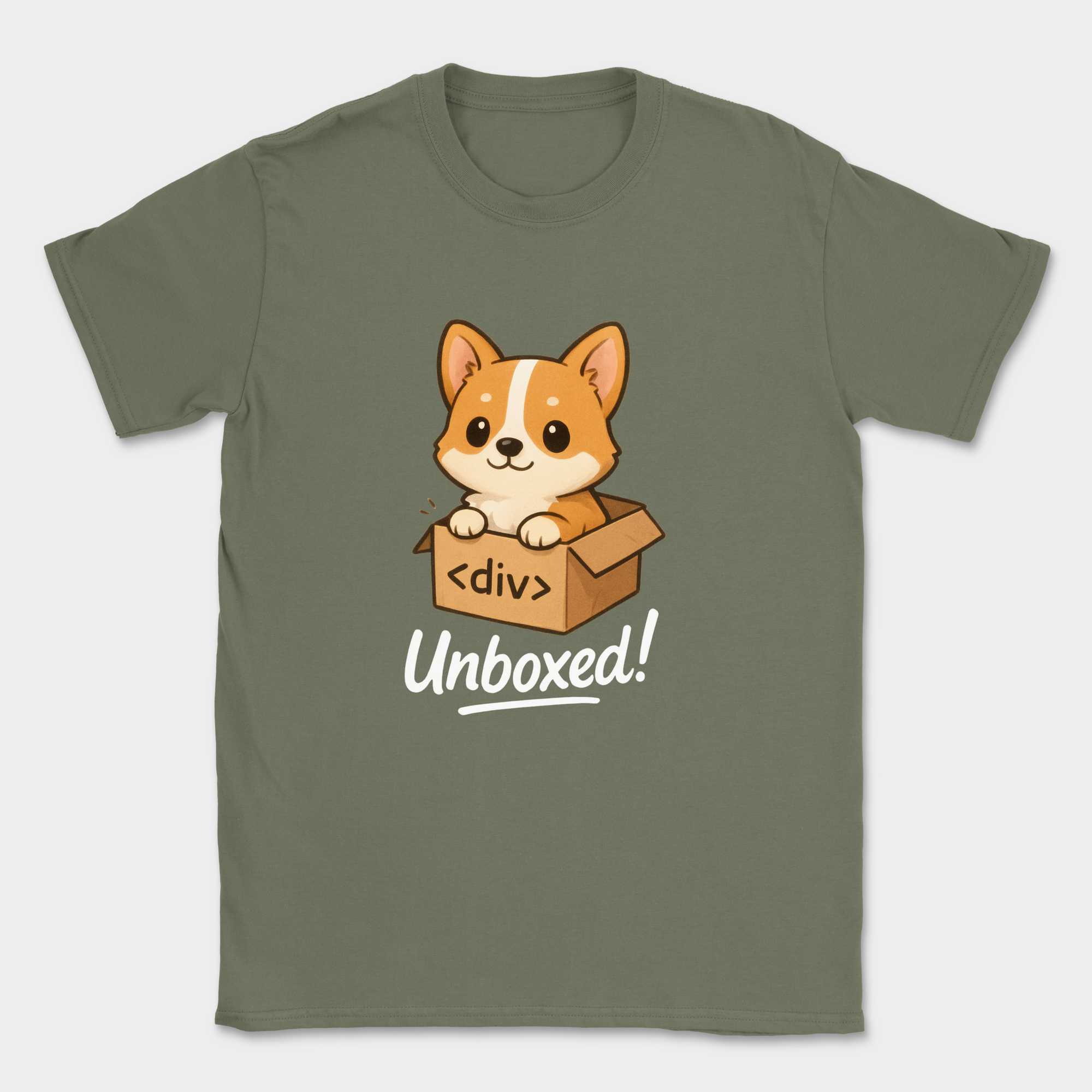 corgi unboxed shirt — Military Green