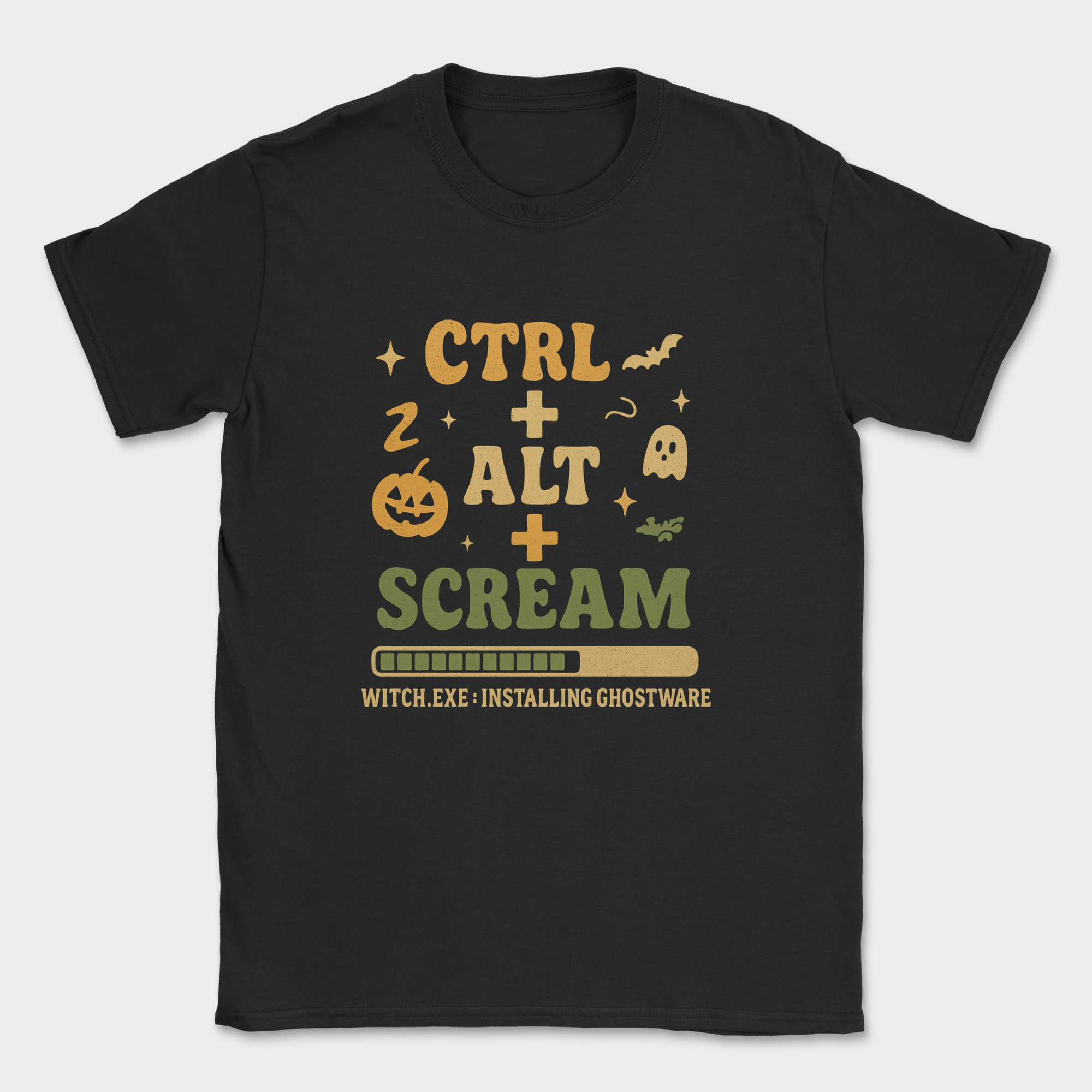 ctrl + alt + scream shirt — Black