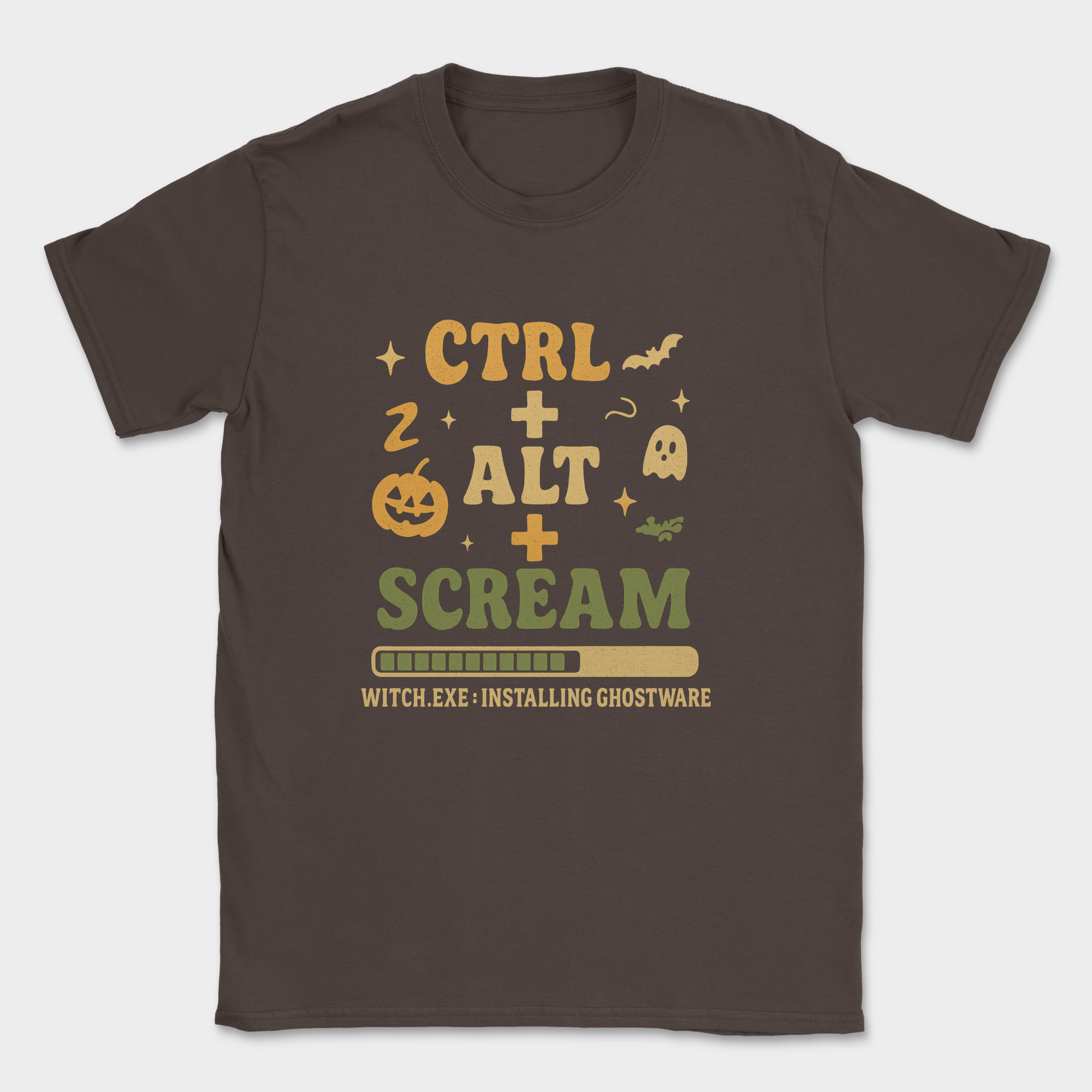 ctrl + alt + scream shirt — Dark Chocolate