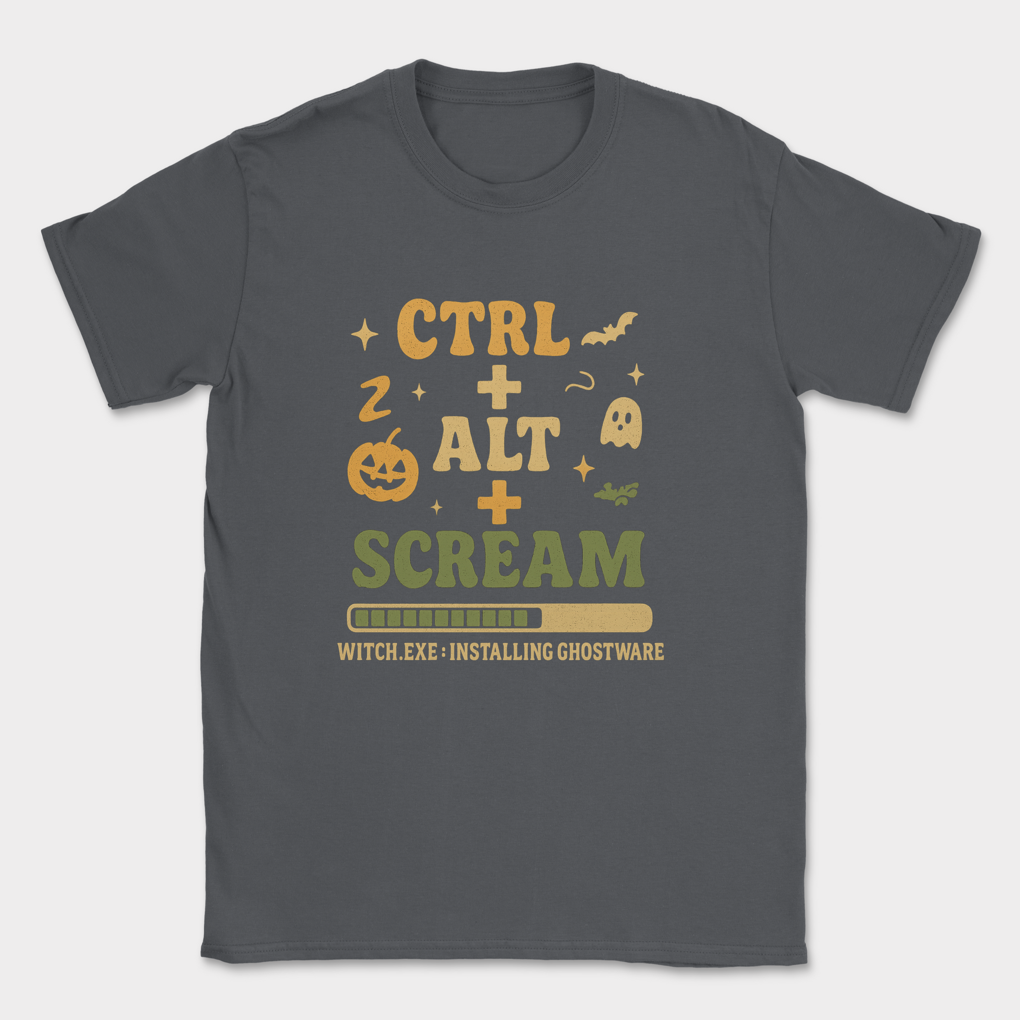 ctrl + alt + scream shirt — Dark Heather Grey